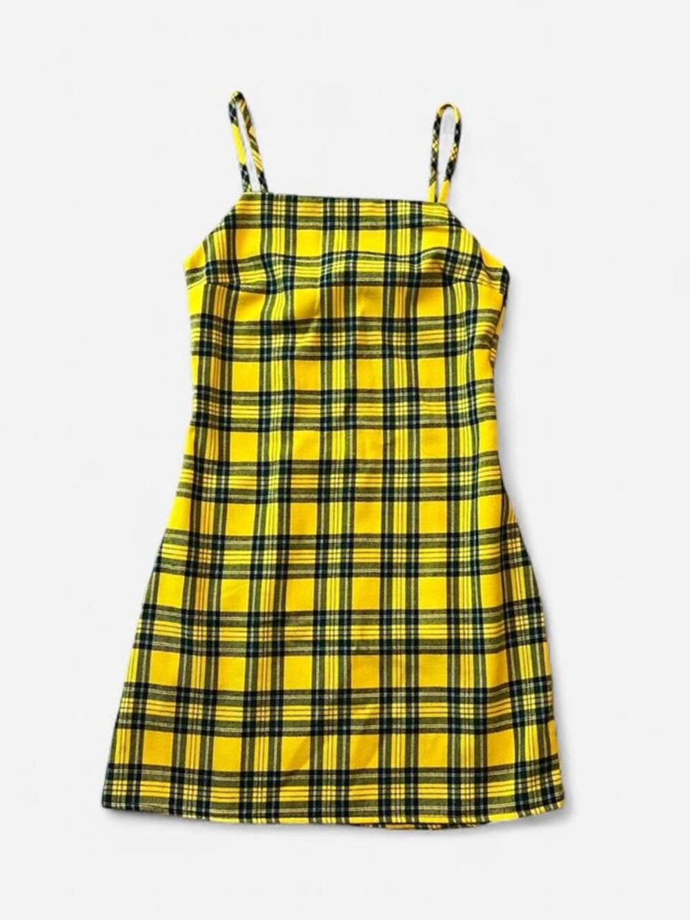 Yellow Plaid Dress